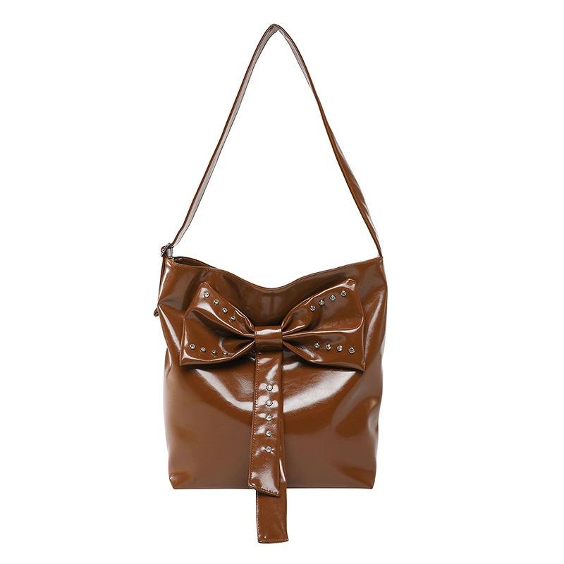 Fashion niche single shoulder armpit bag women's summer new bow messenger bag versatile tote bag