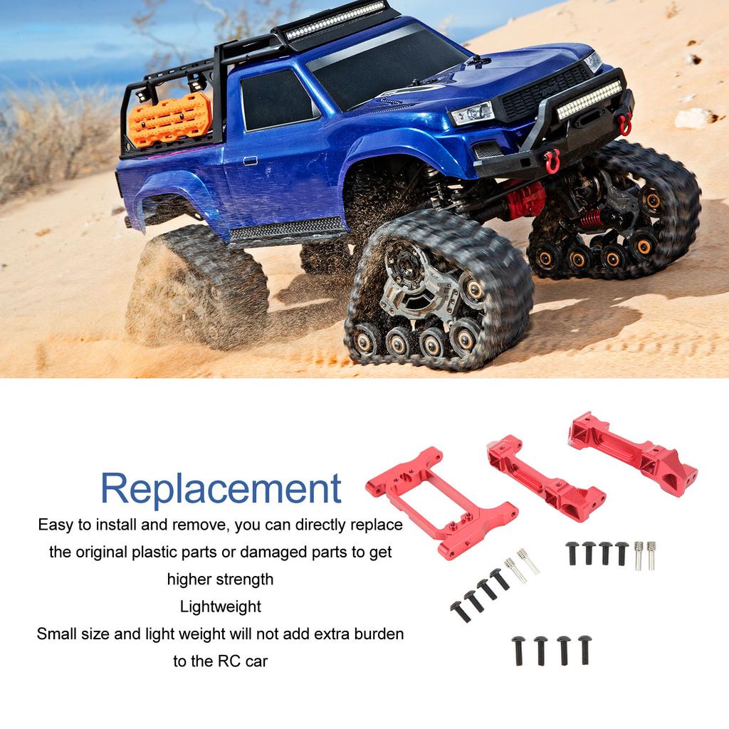 RC Front Rear Bumper Mount Servo Mount Set Aluminum Alloy Bumper Mount Servo Mount for   1Celsius10 RC Crawler Car