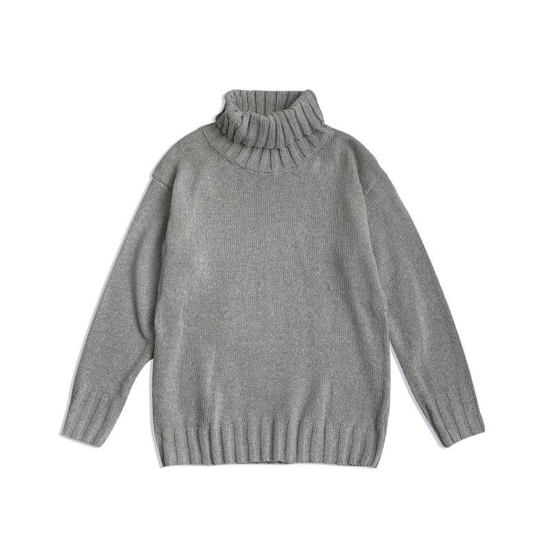 Pánský jednobarevný rolák - Hongkongský styl, inspirovaný Koreou, volný střih, trendy pro páry a studenty