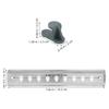 2 Set Refrigerator Shelf Pilaster Track With Plastic Round Clips Support Hooks For Freezer Hole Spacing 175mm Easy To Install