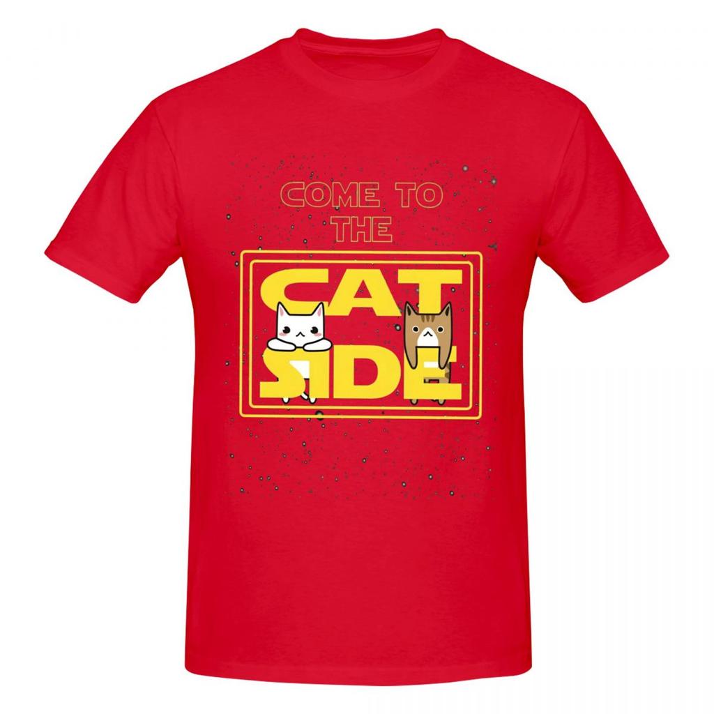 Unisex Come To The Cat Side Vintage T Shirt Streetwear Oneck Cotton Tshirts