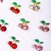 3D Cherry & Fruit Alloy Nail Art Rhinestones - Red, Pink, White Decorations
