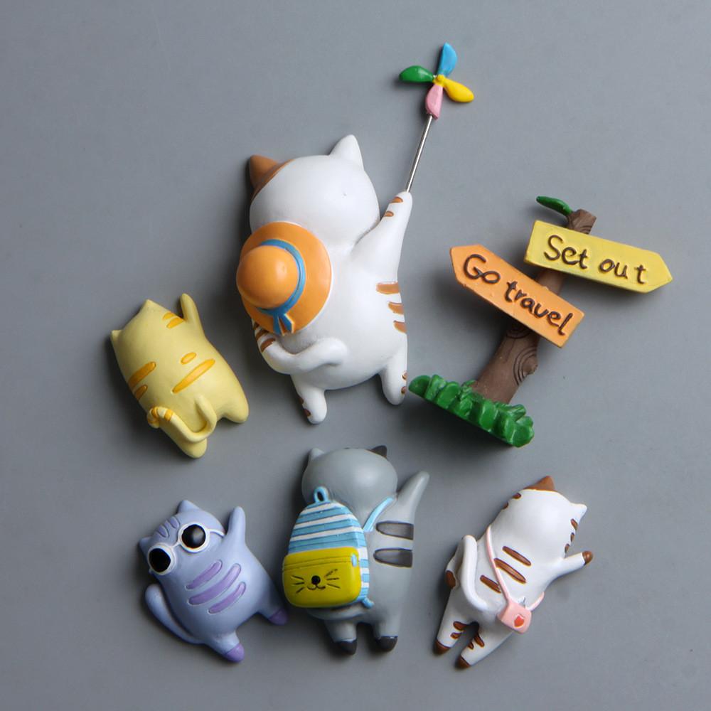 Creative Cats Back View Magnetic Refrigerator Decor For Home And Office Decor