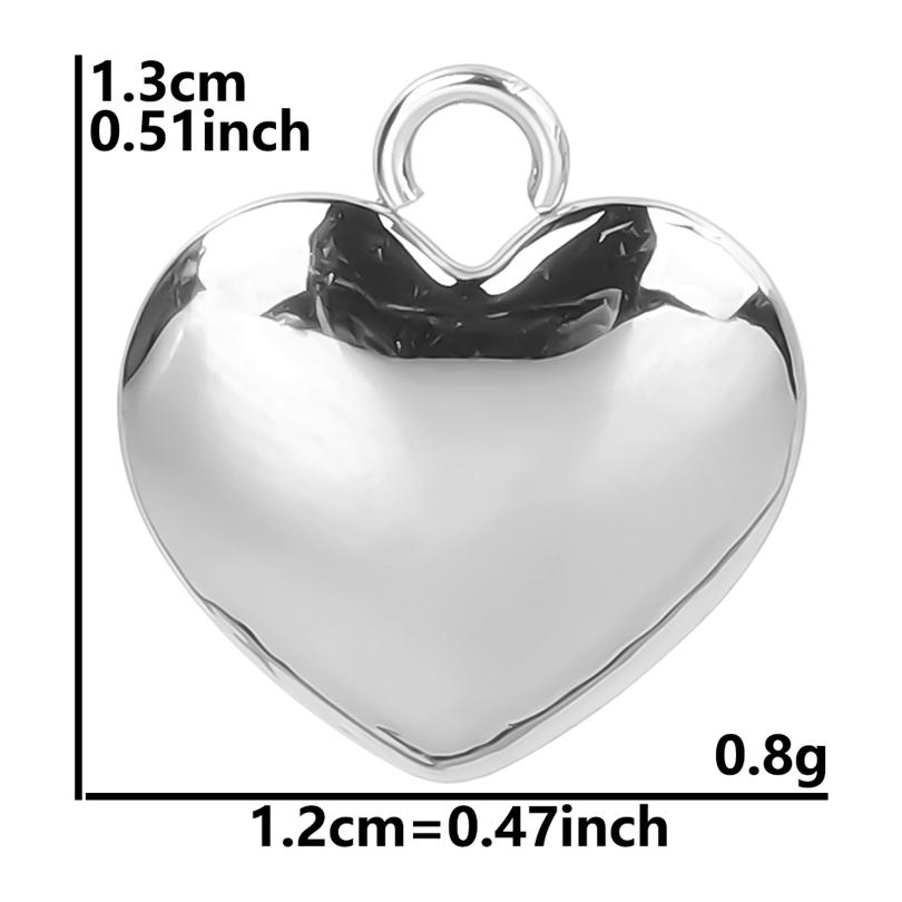 

6pcs/Lot Geometry Stainless Steel Heart Charms For Jewelry Making Supplies Irregular Love Pendant DIY Bracelet Earrings Material