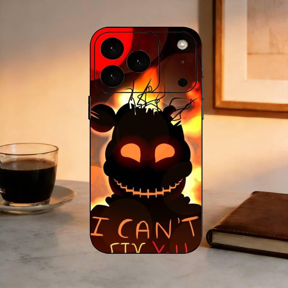 F-Five N-Nights GAME Phone Case For iPhone 17,16,15,14,13,12,11 Plus,Pro Max,XS,Soft Silicone Black Cover