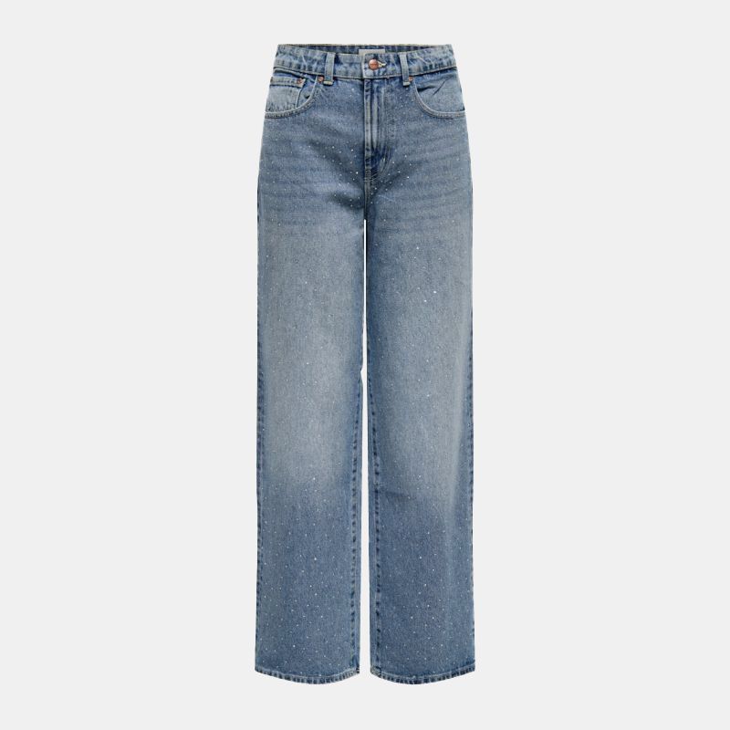 Jean bleu Hope taille haute imprimé Femme ONLY