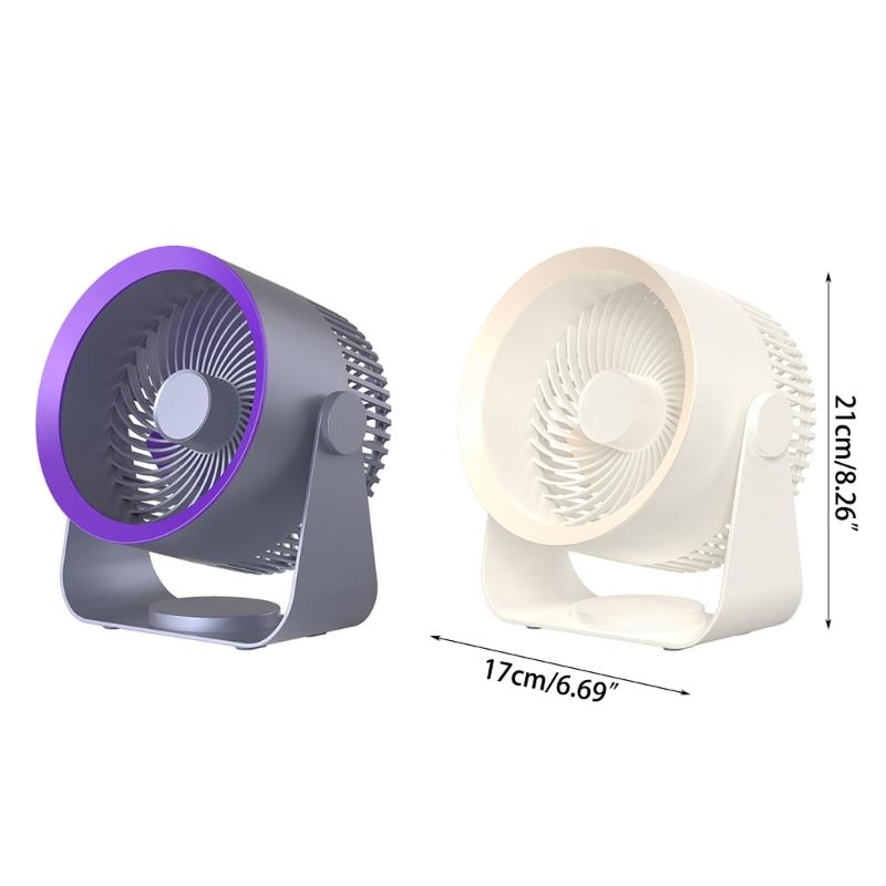 Tragbarer Ventilator Mini-Desktop-Wandventilator Drahtloser Luftkühler Wiederaufladbarer Schlafzimmerküchen-Luftzirkulationsventilador