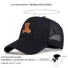 Unisex Little Bear Embroidery Adjustable Net Baseball Hat UV Protection Caps Spring Summer Outdoor Leisure Hats Travel Accessories for Women Men