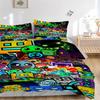 Colorful Cartoon Characters Print 3Pcs Bedding Setduvet Cover With 2 Bedropillowcase Home Birthday Gift