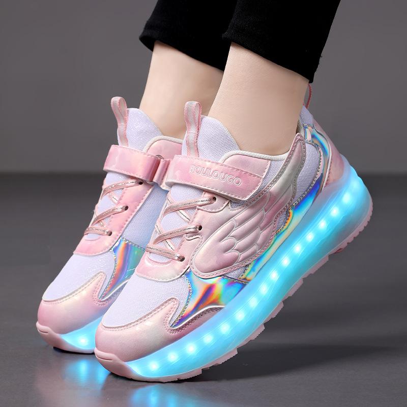 Roller Shoes with LED Lights Rechargeable Shoes with Wheels Wheeled Shoes