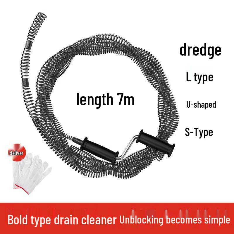 

Универсальный инструмент для прочистки засоров канализации, туалетов и кухонных труб.