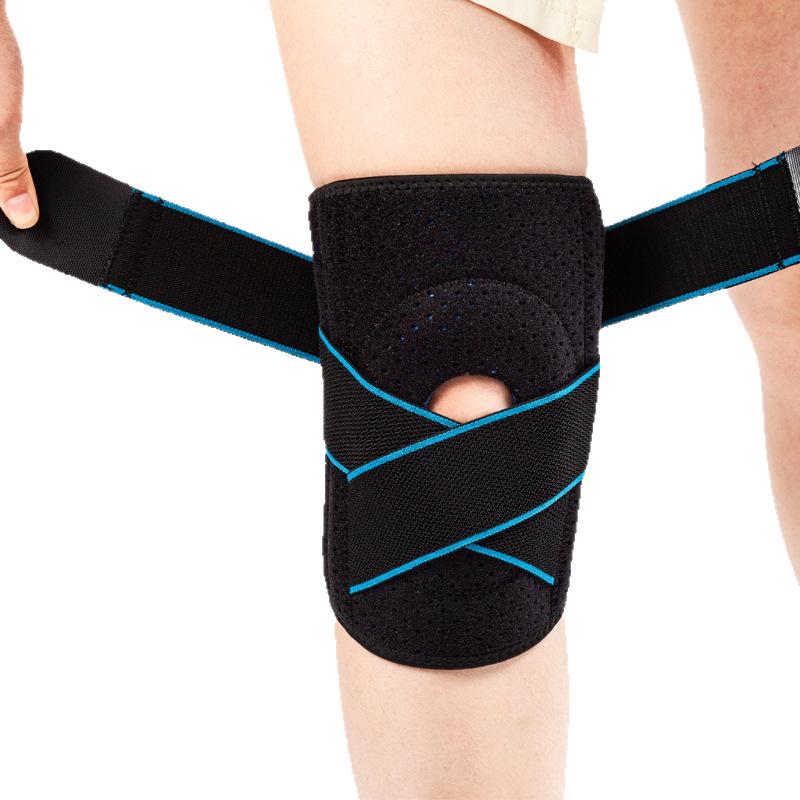 Sports Silicone Knee Pads Fitness Basketball Running Men And Women Riding Straps Pressurized Winding Meniscus Knee Pads