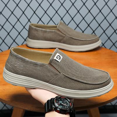 Schuhe Herren Frühjahr neue Ein-Pedal alten Peking Stoffschuhe Polyurethan leichte und bequeme Segeltuchschuhe Außenhandel Herrenschuhe