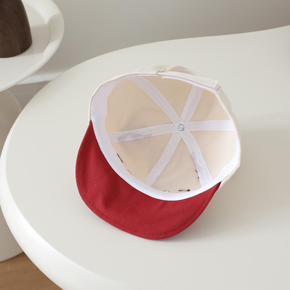 Children's Bow-tie Cat Soft Brimmed Hat With Brim - Sun Hat For Girls' Casual Wear