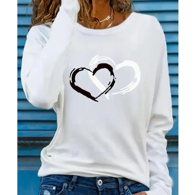 2025 Autumn & Winter Women's New Casual Crew Neck Long Sleeve Top 3D Christmas Pattern