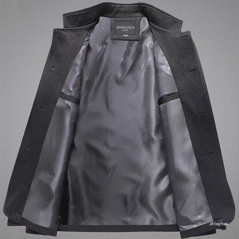 Men's Autumn/Winter Cotton-Padded Casual Jacket for Ages 50-70