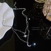Star and Moon Double Necklace Women's 2025 New Temperament Premium Muse Fan Simple Versatile Clavicle Chain Necklace