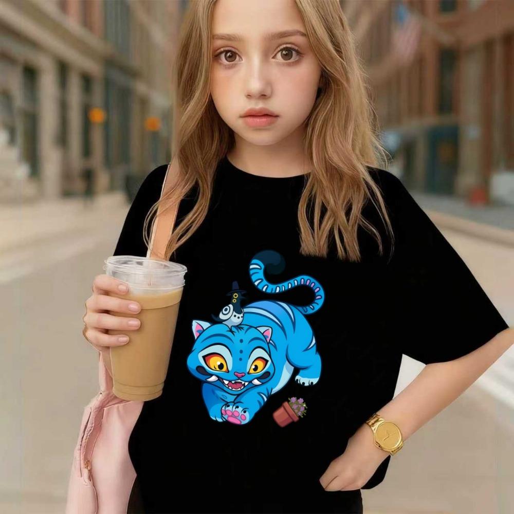 Children's T-shirts, Crew Neck Solid Color T-shirts, Short-sleeved T-shirts