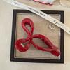 Large Red Zodiac Year Hair Claw Clip French Letter Gold Accent Updo Bun Holder for Women Non-Slip Hair Grip Accessory