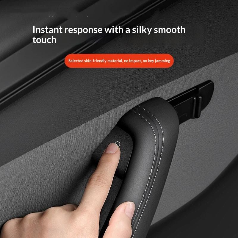 Waterproof Suede Door Switch Button Stickers Non-Slip Anti-Scratch Car Window Lift Button Trim Covers Auto Interior Accessories
