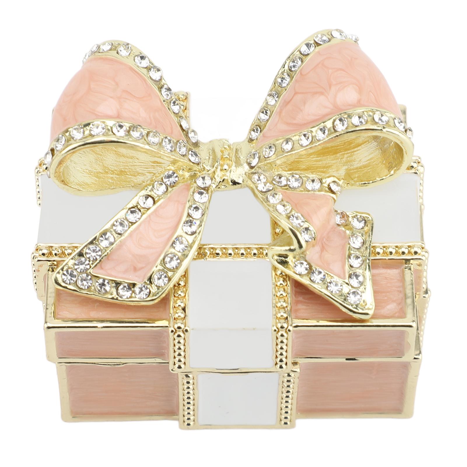 

Шкатулка Многофункциональная Декоративная Сплав Стразы Ручная работа Винтажная Шкатулка для украшений Органайзер для розовый