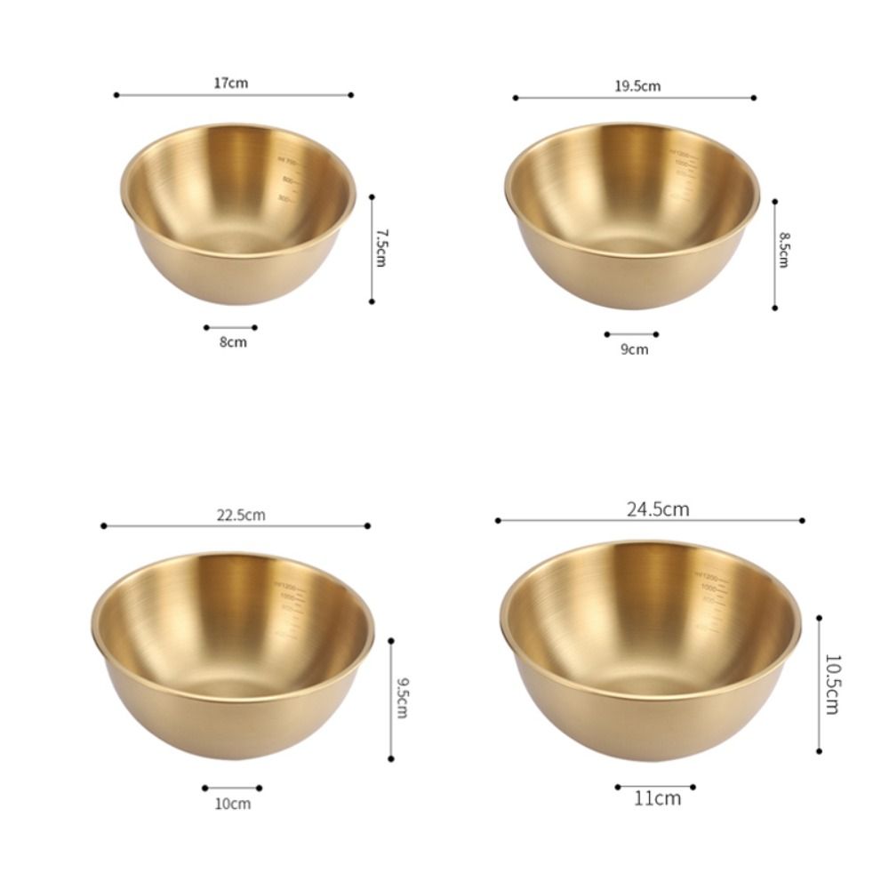 Double Layer Soup Rice Bowl Anti-Scalding Noodles Bowl Gold Silver Fruit Salad Bowl  Food Tableware