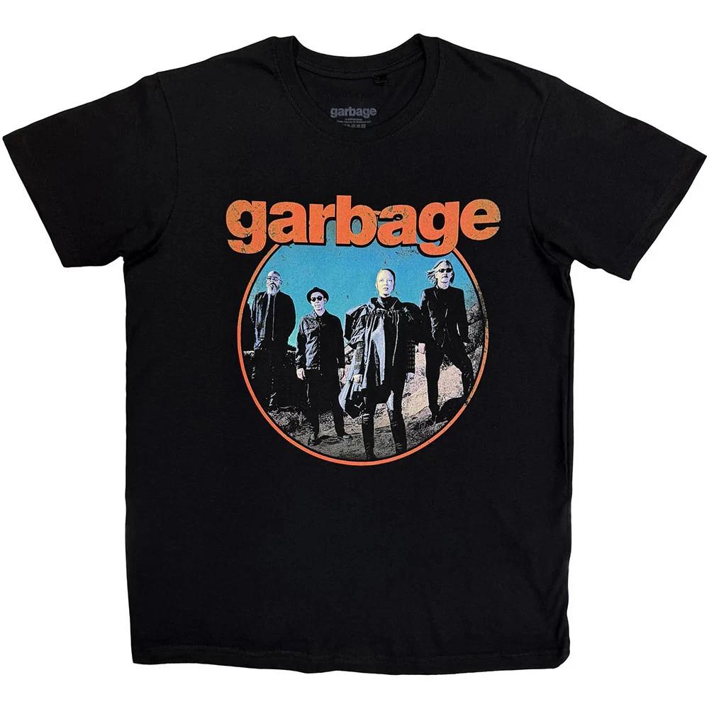 Garbage T-Shirt: Band Circle (Black) OFFICIAL NEW