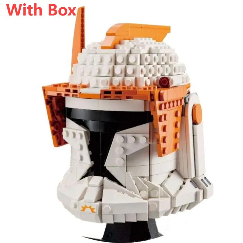 Hełm Pilota Myśliwca Kosmicznego Klocki do Budowania Dekoracja Biurka Bobas Leias Jangos Kylos Fetts Rens Klocki Prezent Upominki na Przyjęcie