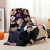 Edgy Fashion Style Black Theme Blanket Suitable For All Seasons For Outdoor Travel Home Decor Valentine'S Day Gift