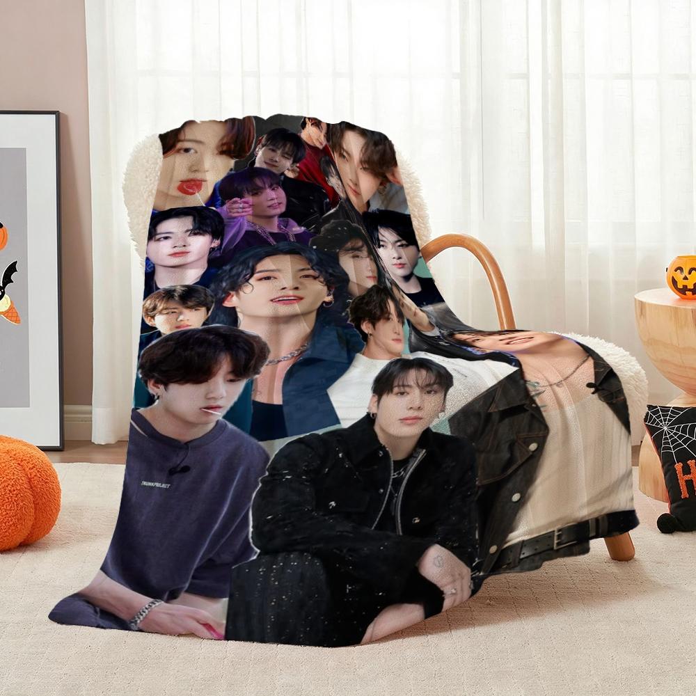 Edgy Fashion Style Black Theme Blanket Suitable For All Seasons For Outdoor Travel Home Decor Valentine'S Day Gift