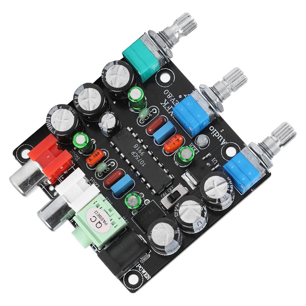 2 Channels Amplification Preamp Board Upgraded HiFi Sound Audio Mixer Board for Amplifier