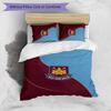 Set Lenzuola Stampato West Ham United Football 3 Pezzi, Comodo Set Copripiumino per Camera da Letto Amico della Pelle