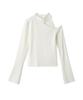 Snidel High Neck Knit Pullover SWNT245124 IVR Women's One-Shoulder