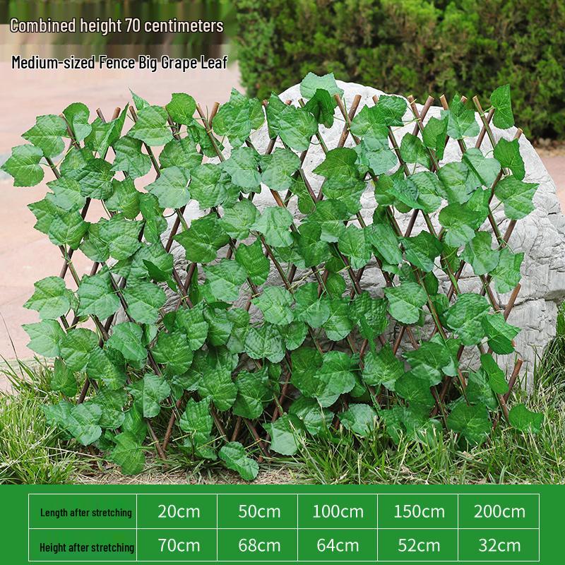 Retractable Wooden Picket Fence for Outdoor Greenery and Balcony Decoration