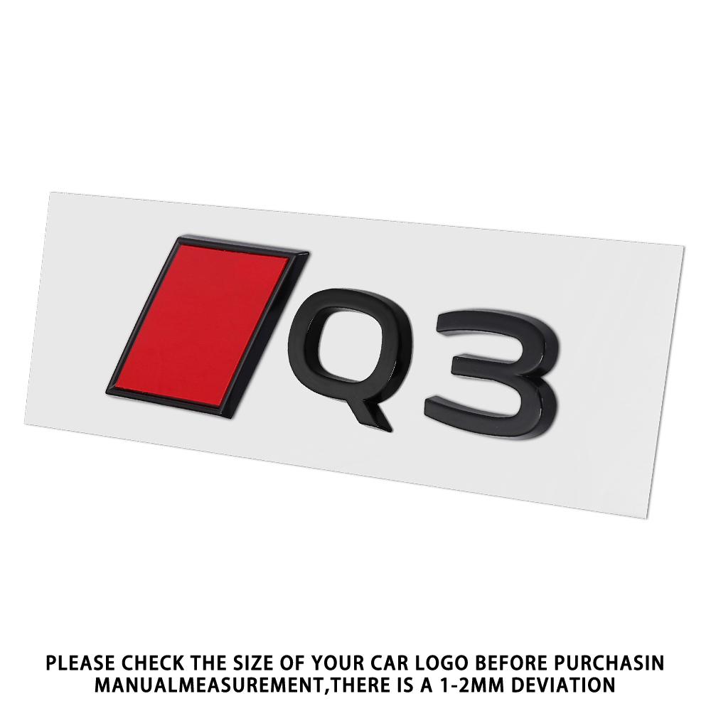 Aluminum ABS Car Styling Rear Trunk Badge Emblem Sticker Auto Accessories For Audi Q3 Q4 Q5 Q6 Q7 Q8 Sline TT RS S Quattro S3 S5