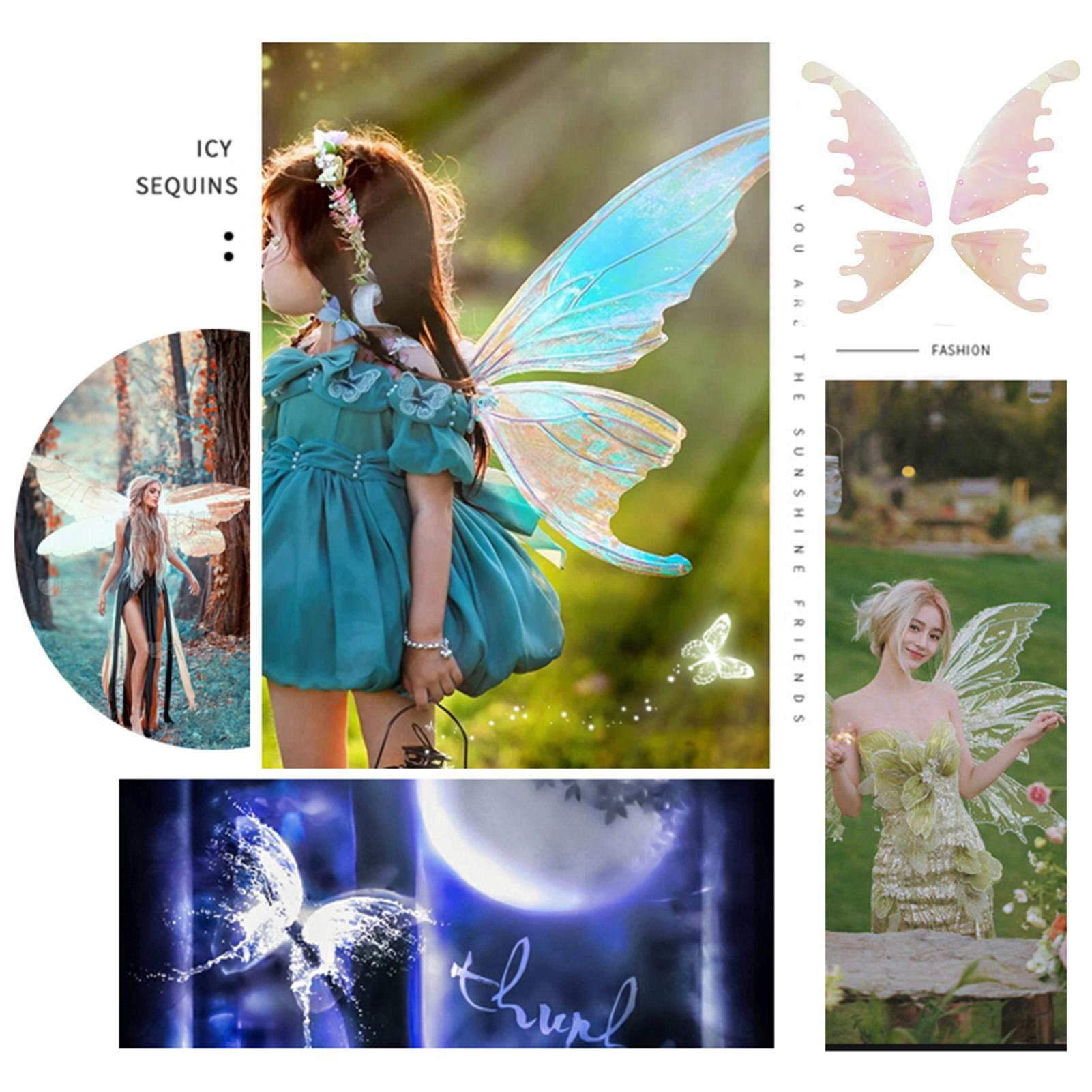 Children Cute Elf Wings Fun Role Play Princess Wings For Christmas Equipped