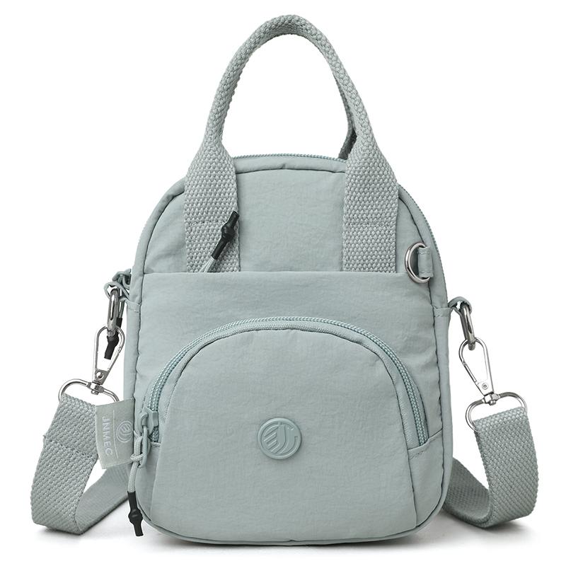 Small Square Bag Women's Travel Shoulder Bag Solid Color Crossbody Bag Water-Repellent Nylon Bag