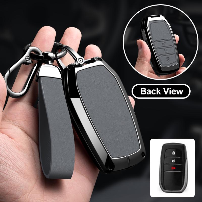 Zinc Alloy Car Key Case Cover For Toyota CHR Hilux Fortuner Land Cruiser 200 Camry Corolla Crown RAV4 Highland Accessories