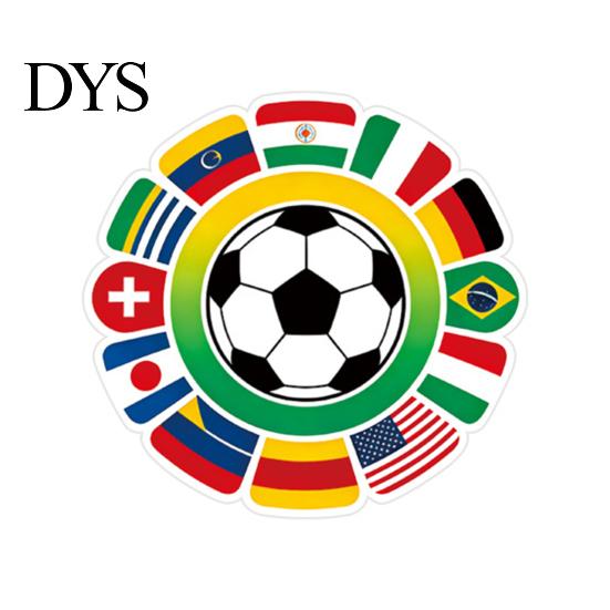 No Residue Car Stickers Soccer Graffiti Sticker for Decorative Vinyl Decal Auto Flag Decals Laptop Luggage Waterproof Sporty Pattern Vehicle