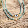 Jewelry, Women'S Imitation Pearl Devil'S Eye Blue Crystal Beaded Necklace Nc-2858