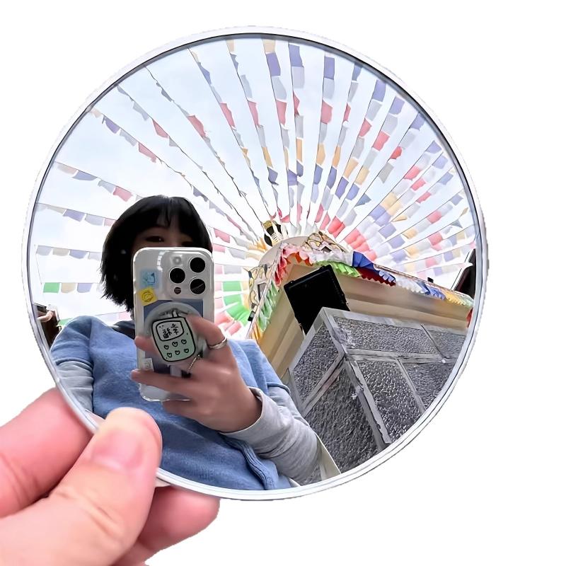 

5Cm Handheld Selfie Mirror Portable Round Reflection Convex Mirrors For Photography Prop Vlogging Traveling Supplies Accessories 1PCS
