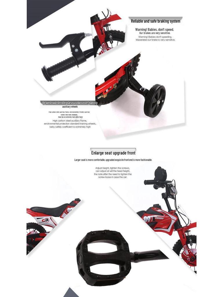 Children's Bicycle for Ages 3 to 8: Suitable for Girls and Boys