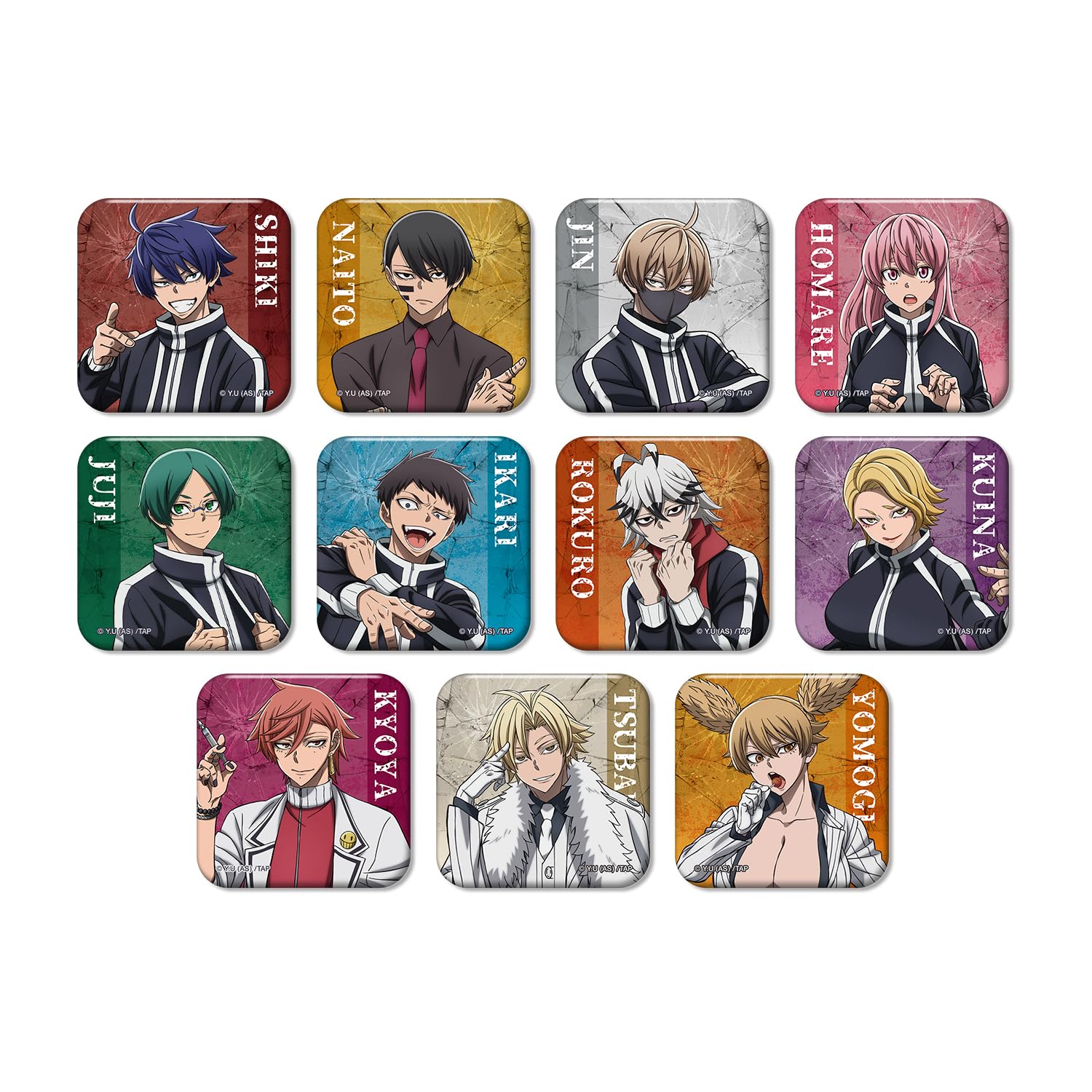 Togen Anki Trading Square Badges Box of 11