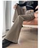 Damen High-Waist Schlankmachende Schwarze Denim Schlaghosen für Herbst und Winter
