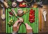 Glass Plate Cutting Board 52X40 Bamboo