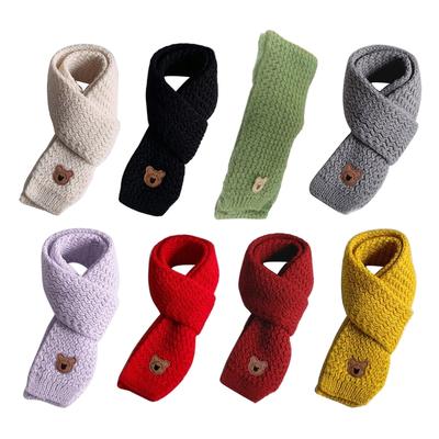 Little Bear Label Strickschal Stilvoller Kinder-Winter-Halswärmer Winddichtes Halstuch Handgefertigt Lässiger Halswärmer