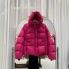 Winter neue Süßigkeitenfarbe Puffer Kapuzen Daunenjacke Damen Kurz Verdickt Warm Brotjacke Haushaltsjacke Trend