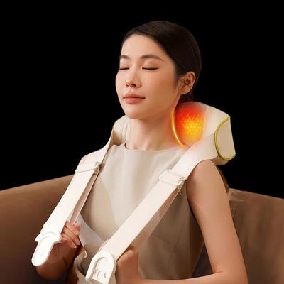 HEZHENG Hands-Free Neck and Shoulder Massager with Heat CN Plug (adapter Included)