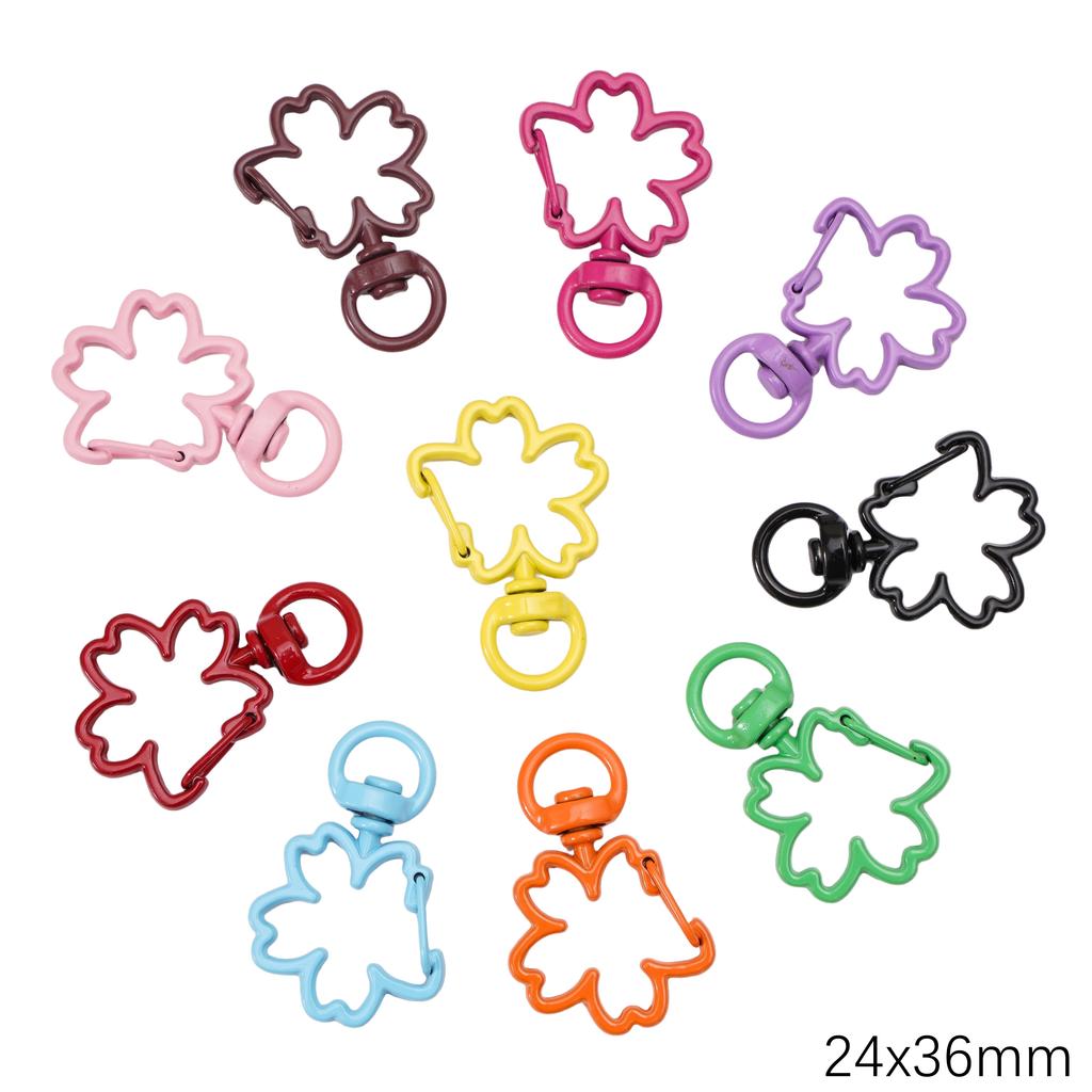 5-100pcs Alloy Spray Painted Keychain Key Chain Snap Hook Key Ring For DIY Jewelry Keys Wallets Decorations