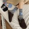 Retro Splicing Cute Cartoon Puppy Socks British Style Thickened Warm And Versatile College Style Pile Socks